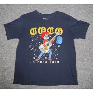 Disney Pixar Coco Miguel Un Poco Loco Navy Blue Graphic T-Shirt Mens Large